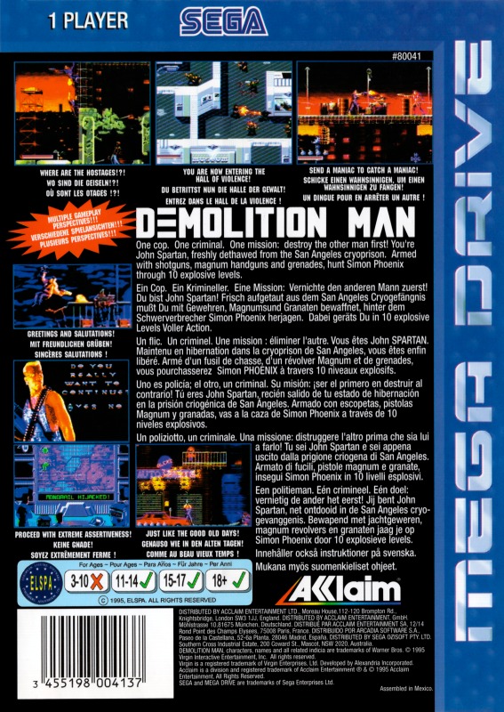 Demolition Man — back cover