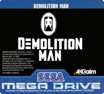Demolition Man — cart label