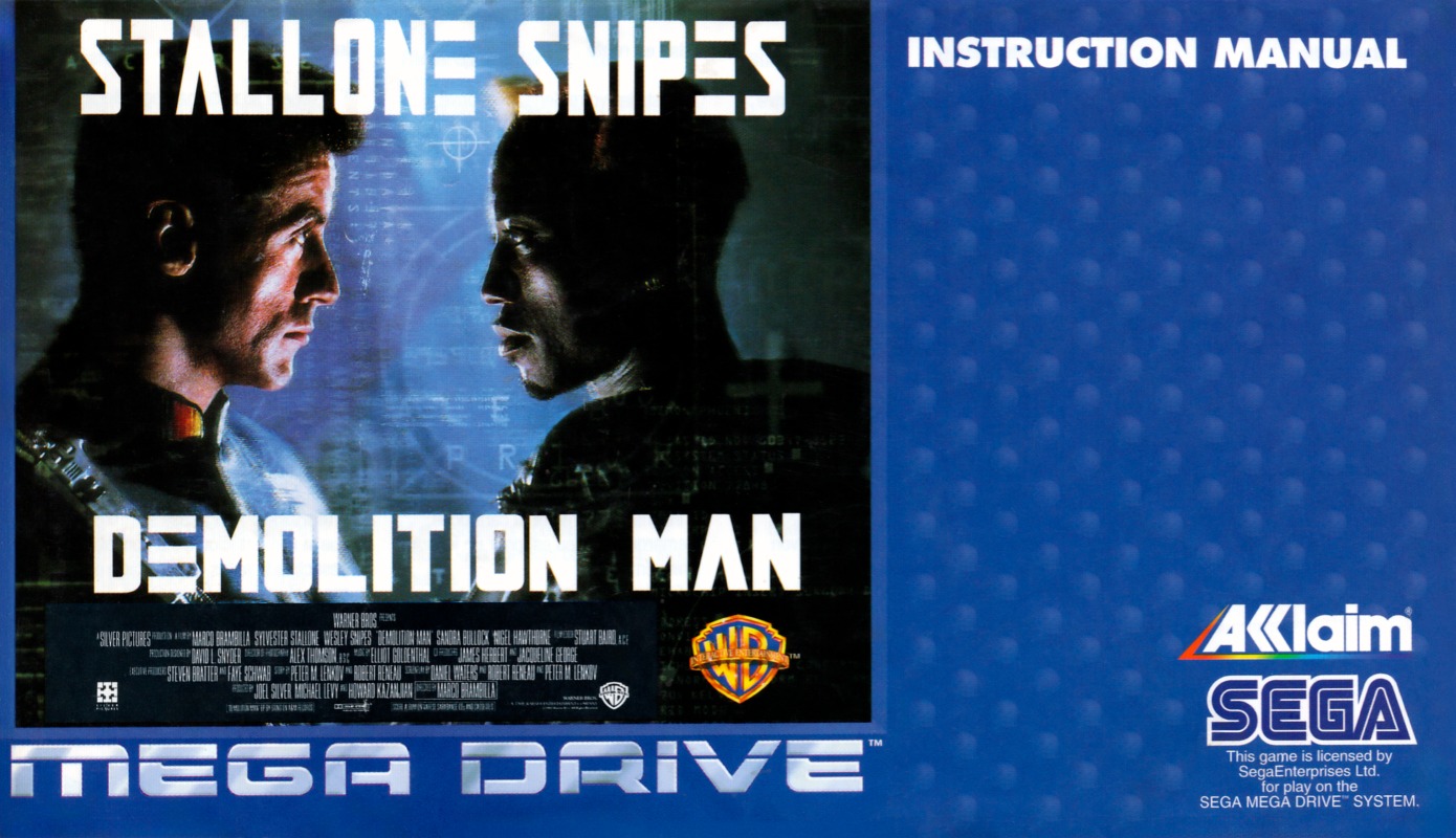 Demolition Man — instruction manual cover