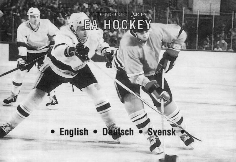 EA Hockey — instruction manual cover