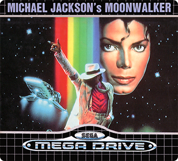 Michael Jackson's Moonwalker — cart label