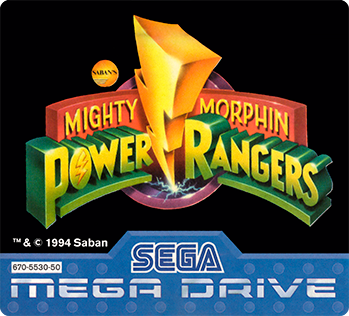 Mighty Morphin Power Rangers — cart label