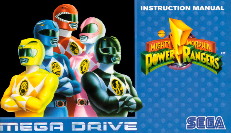 Mighty Morphin Power Rangers — instruction manual cover