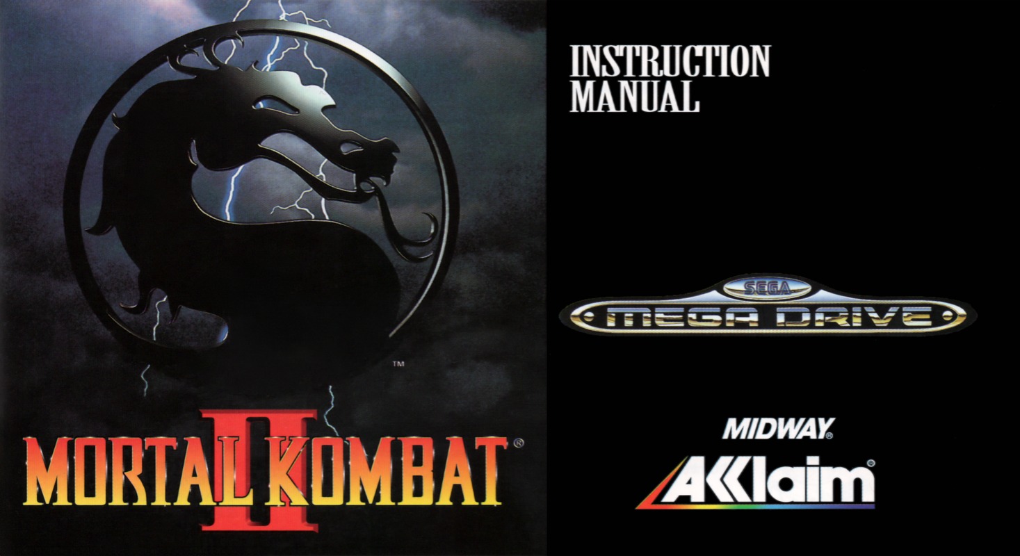 Mortal Kombat II — instruction manual cover