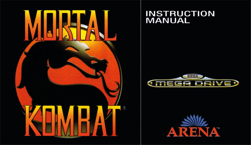 Mortal Kombat — instruction manual cover